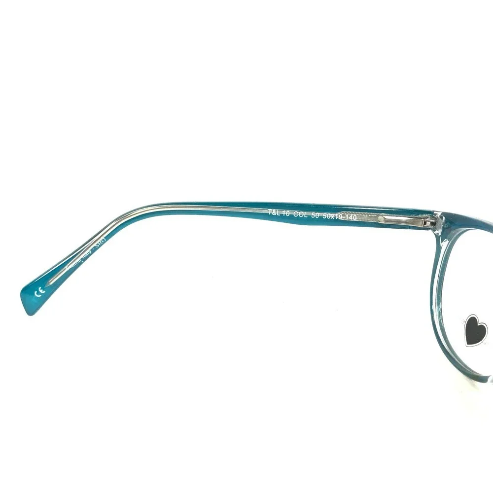 Truth & Love Eyeglasses Frames T&L 10 COL 50 Blue Purple Round 50-19-140